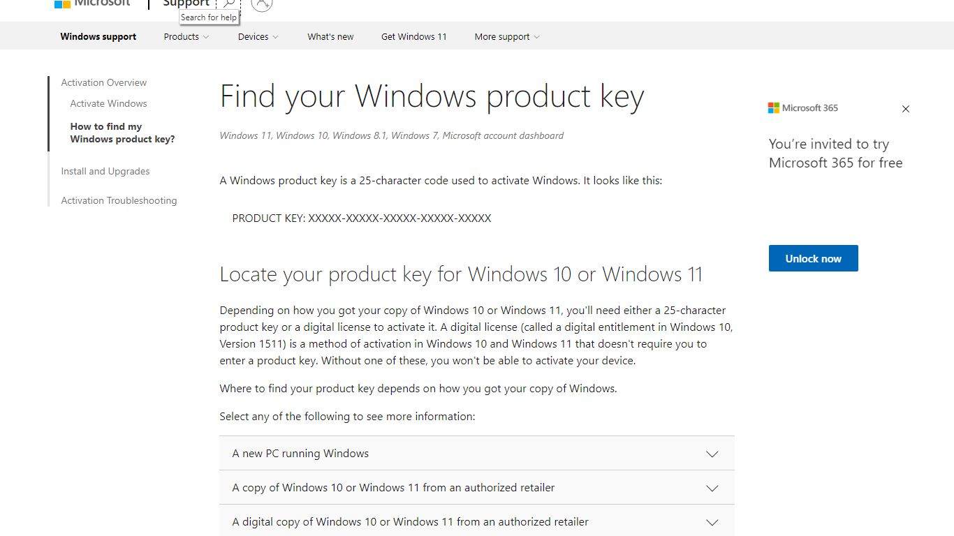 Find your Windows product key - support.microsoft.com